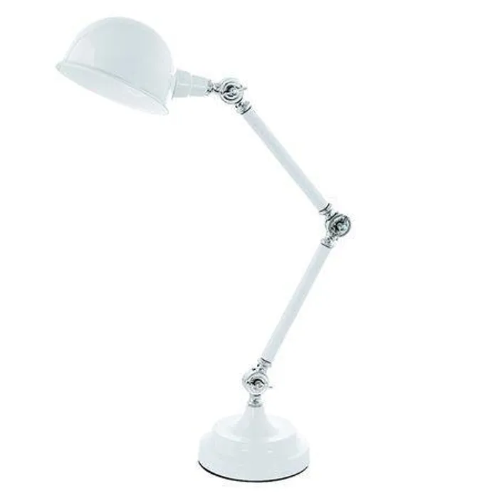 Hauptproduktbild Stolní lampa, 40 W, "Lasora", bílá, chrom, EGLO