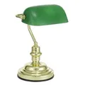 Tischlampe "Banker", grün, 60 W