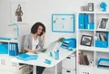 Tischlampe "Joy", blau, LED, REXEL