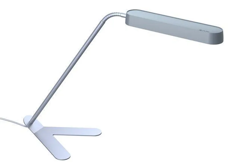 Hauptproduktbild Stolní lampa, kompaktní zářivka, stříbrná/šedá, 11W, ALBA, "Alpha"