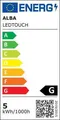 Tischleuchte Ledtouch, silber, LED, 6W, ALBA