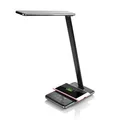 LED-Schreibtischlampe mit kabellosem Laden, stmívatelná, schwarz, 5V/9V, micro USB
