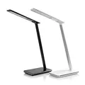 LED-Schreibtischlampe mit kabellosem Laden, stmívatelná, schwarz, 5V/9V, micro USB