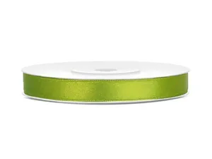 Band, Satin, Limette, 6 mm x 25 m