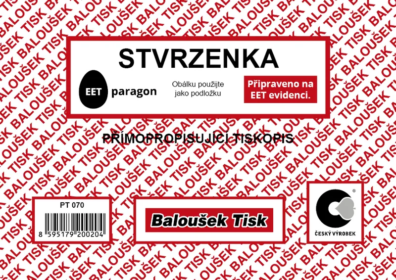 Hauptproduktbild Stvrzenka A6 samopropis, 50 listů PT070