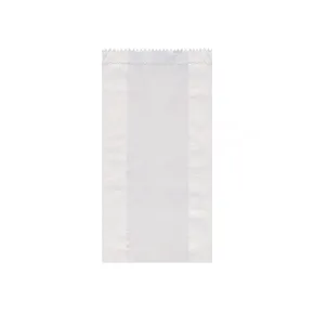 Papierfaltenbeutel (FSC Mix) weiß 12+5 x 24 cm `1kg` [100 St.]