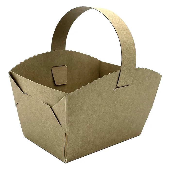 Hauptproduktbild Svatební košíčky s ouškem KRAFT 9 x 6 x 7 cm [50 ks]