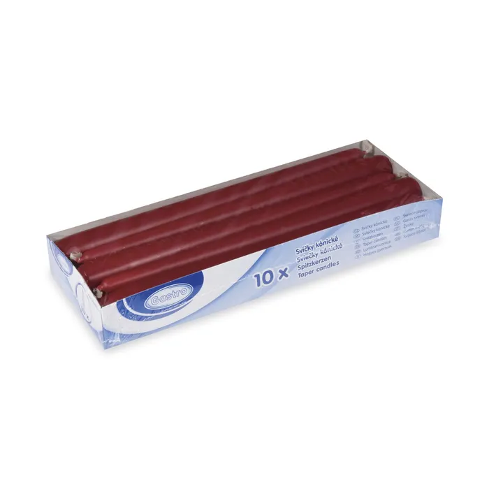 Hauptproduktbild Svíčka kónická 245 mm bordová [10 ks]