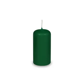 Stumpenkerze dunkelgrün durchmesser 40 x 80 mm [4 St.]