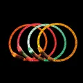 Leuchtender USB-Halsring, rosa L-XL: 65 cm/ O 7 mm