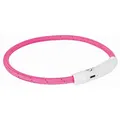 Weiteres Produktbild Leuchtender USB-Halsring, rosa L-XL: 65 cm/ O 7 mm
