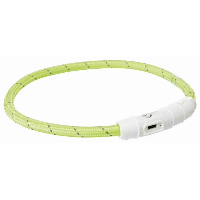 Hauptproduktbild Svítící kroužek USB na krk, zelená L-XL: 65 cm/ o 7 mm