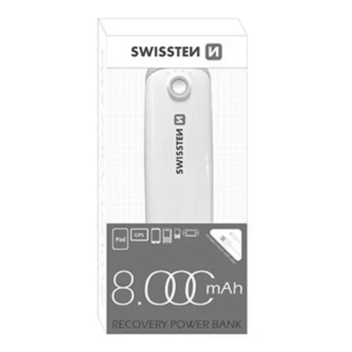 Hauptproduktbild SWISSTEN, Power Bank, Li-Ion, 5V, 8000mAh, nabíjení mobilních telefonů aj., 22014100, 1xk