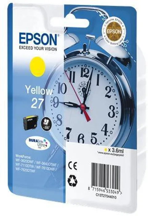 Hauptproduktbild T27044010 Toner pro Workforce 3620DWF,7110DTW série tiskáren, EPSON yellow, 3,6 ml