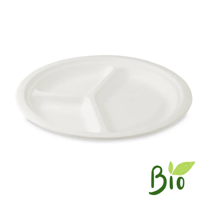 Hauptproduktbild Talíř dělený na 3 porce BIO cukrová třtina průměr 26 cm [50 ks]