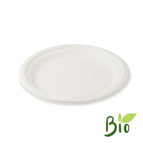 Teller Zuckerrohr-Bagasse durchmesser 22cm [50 St.]