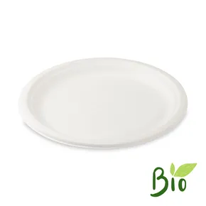 Teller Zuckerrohr-Bagasse durchmesser 26cm [50 St.]