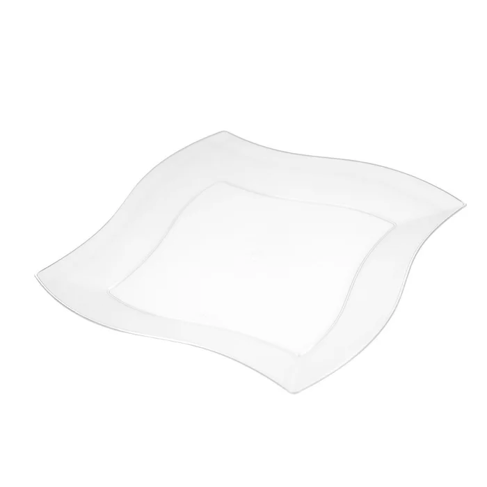 Hauptproduktbild Talíř PREMIUM čtvercový, čirý (PS) 23 x 23 cm [50 ks]