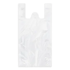Hemdchen-Tragetasche (HDPE) weiß 24+11 x 44 cm `4kg` [100 St.]