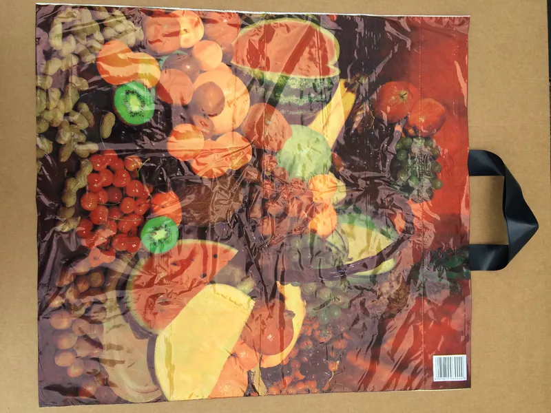 Hauptproduktbild Taška igelitová LDPE foto ucho 46x50+5 cm - ovoce
