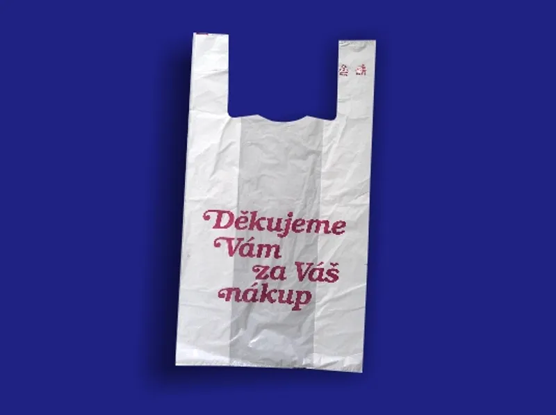 Hauptproduktbild Taška mikrotenová 10kg "DĚKUJEME" extra silná [200 ks]