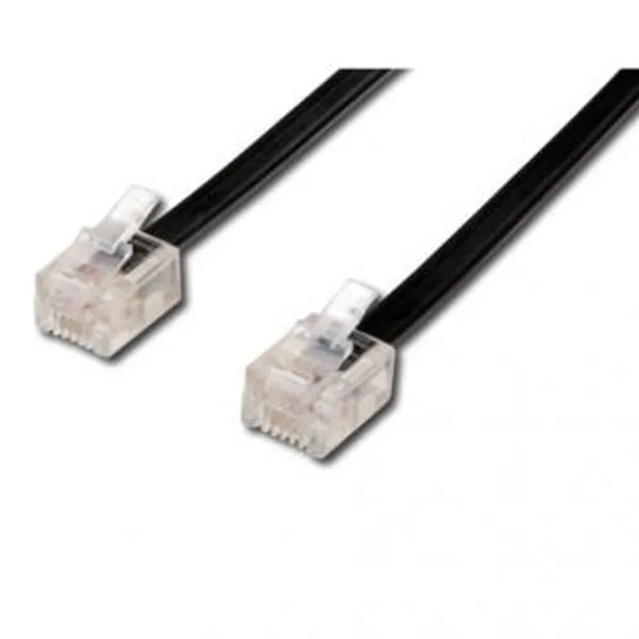 Hauptproduktbild Telefonní kabel, RJ11 M-10m, černý, pro ADSL modem, economy