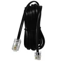 Telefonkabel, RJ11 M-10m, flach, schwarz, für ADSL Modem, economy
