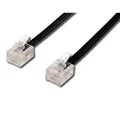 Telefonkabel, RJ11 M-6m, schwarz, für ADSL Modem, economy