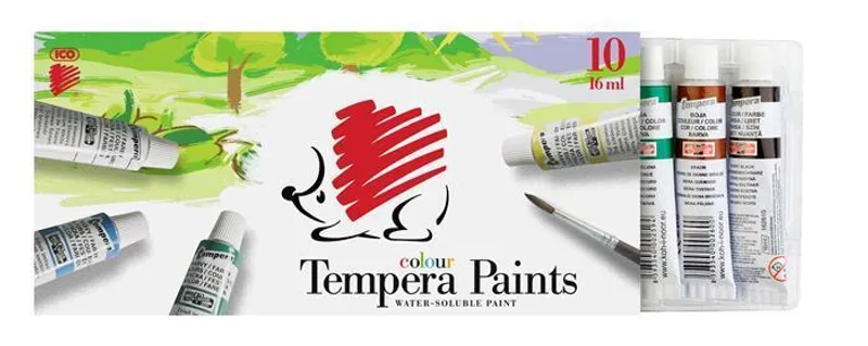 Hauptproduktbild Temperové barvy, 10ks, ICO "Ježek", různé barvy