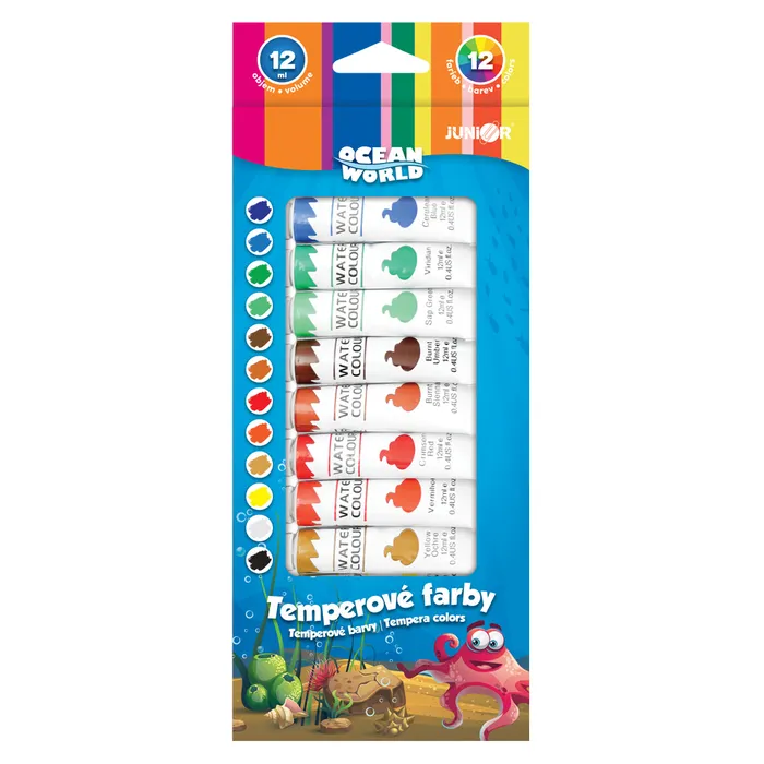 Hauptproduktbild Temperové barvy 12 ml - 12 ks
