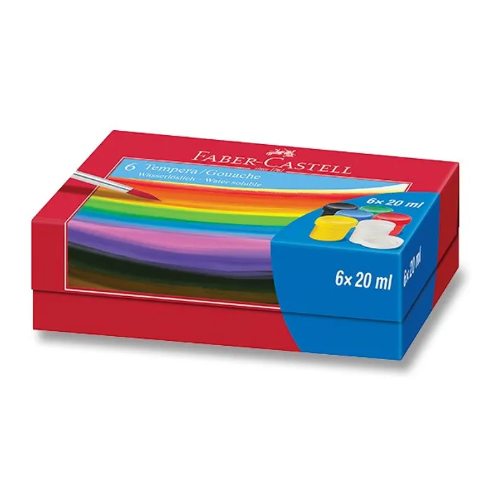 Hauptproduktbild Temperové barvy Faber-Castell 121040, 6 barev