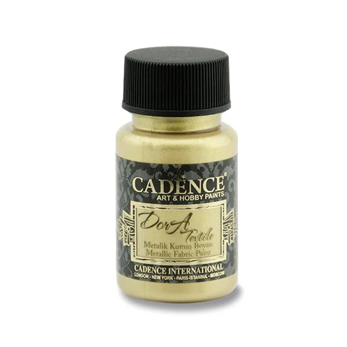 Hauptproduktbild Textilní barva Cadence Dora Textile, met. bílé zlato, 50 ml
