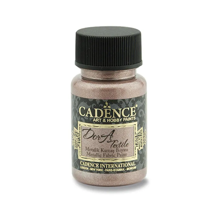 Hauptproduktbild Textilní barva Cadence Dora Textile, met. starorůžová, 50 ml