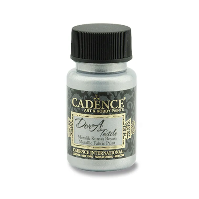 Hauptproduktbild Textilní barva Cadence Dora Textile, met. stříbrná, 50 ml
