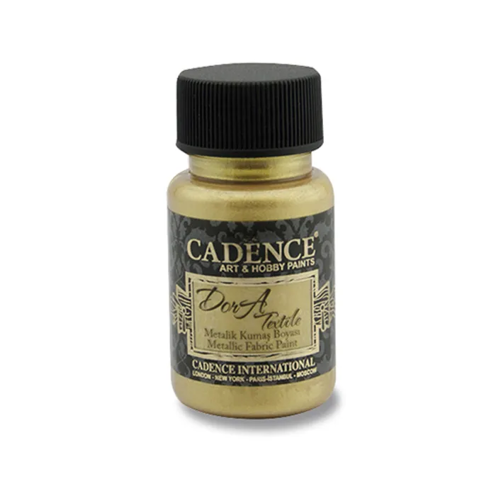 Hauptproduktbild Textilní barva Cadence Dora Textile, met. sytá zlatá, 50 ml