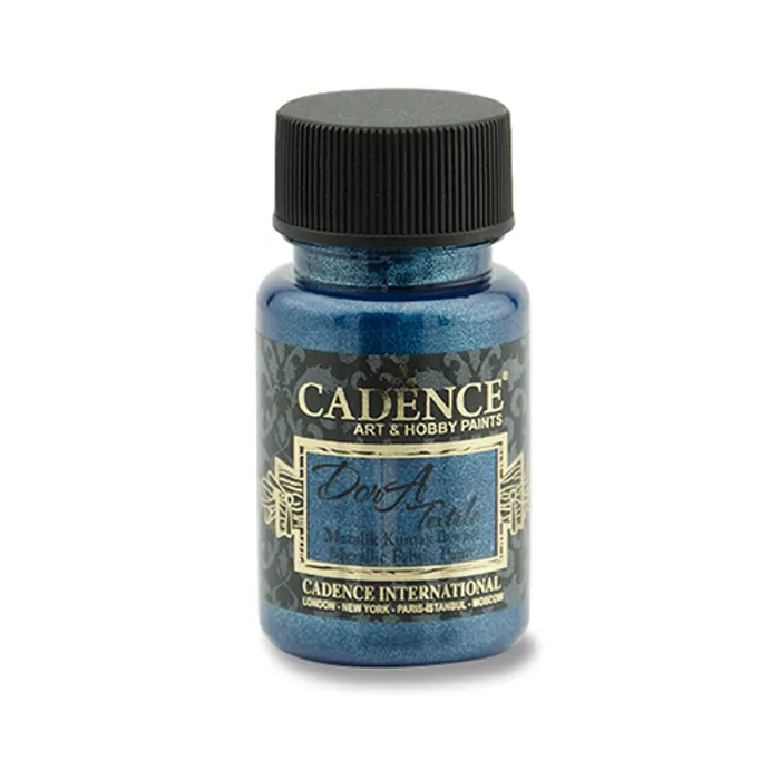 Hauptproduktbild Textilní barva Cadence Dora Textile, met. tm. modrá, 50 ml