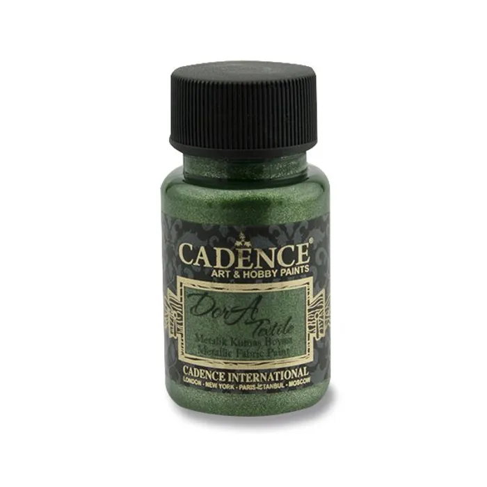 Hauptproduktbild Textilní barva Cadence Dora Textile, met. zelená, 50 ml