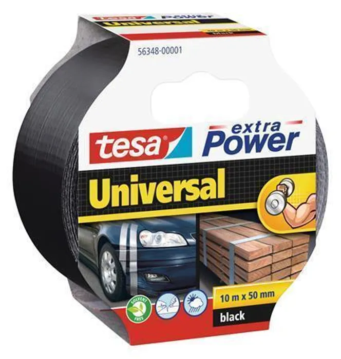 Hauptproduktbild Textilní páska "extra Power 56348", černá, 50 mm x 10 m, univerzální, TESA