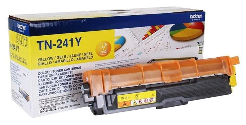 Hauptproduktbild TN241Y Toner pro HL 3140CW, 3150CDW, DCP 9020CDW tiskárny, BROTHER yellow, 1,4 tisíc
