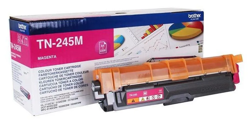 Hauptproduktbild TN245M Toner pro HL 3140CW, 3150CDW, DCP 9020CDW tiskárny, BROTHER magenta, 2,2 tisíc