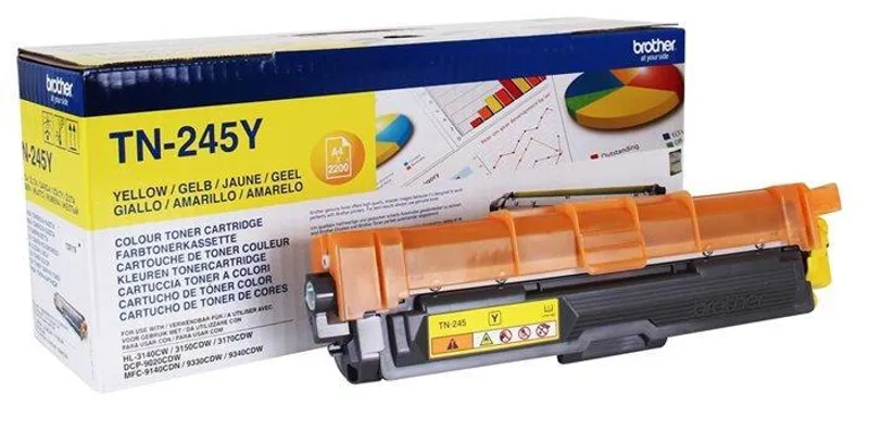 Hauptproduktbild TN245Y Toner pro HL 3140CW, 3150CDW, DCP 9020CDW tiskárny, BROTHER yellow, 2,2 tisíc