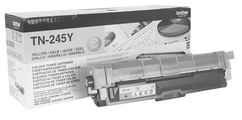 Hauptproduktbild TN245Y Toner pro HL 3140CW, 3150CDW, DCP 9020CDW tiskárny, BROTHER yellow, 2,2 tisíc