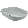 Toilette Primo XXL abgedeckt, 56 x 47 x 71 cm, grau/weiß