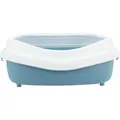 Toilette Primo XXL mit Rand, 56 x 25 x 71 cm, blau/weiß