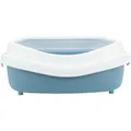 Toilette Primo XXL mit Rand, 56 x 25 x 71 cm, blau/weiß