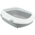 WC Primo XXL mit Rand, 56 x 25 x 71 cm, grau/weiß
