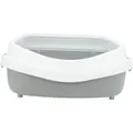 WC Primo XXL mit Rand, 56 x 25 x 71 cm, grau/weiß