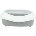 WC Primo XXL mit Rand, 56 x 25 x 71 cm, grau/weiß