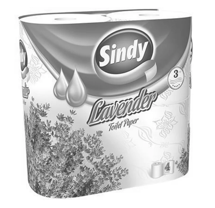 Hauptproduktbild Toaletní papír "Sindy", levandule, 3 vrstvý, 4 role v balení