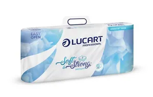 Toilettenpapier "Soft and Strong", weiß, dreilagig, kleine Rollen, 10 Rollen, LUCART